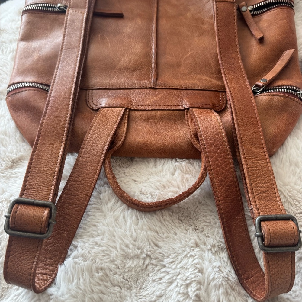 Vilenca Brown Leather Backpack - Picture 4 of 7